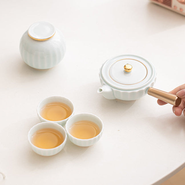向陽 旅行茶具 青瓷茶壺套裝